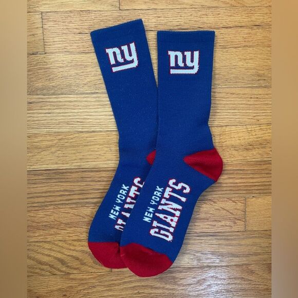 New York Giants Mens 4 Stripe Deuce NFL Team Crew Socks Large - Picture 5 of 6